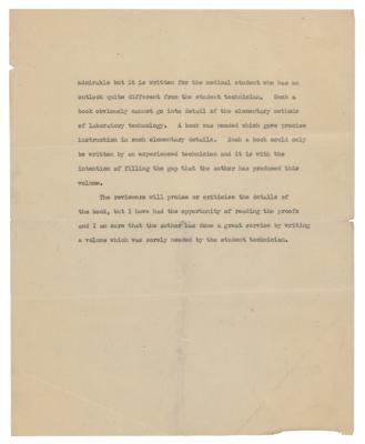 Lot #190 Alexander Fleming Typed Letter Signed on Inoculation - Image 5
