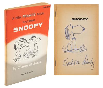 Lot #449 Charles Schulz Signed Sketch in Book