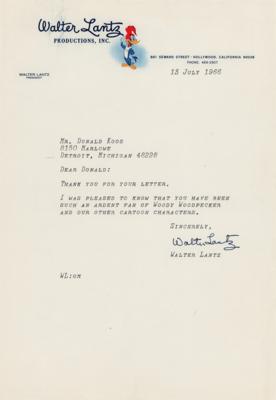 Lot #457 Walter Lantz Typed Letter Signed - Image 1