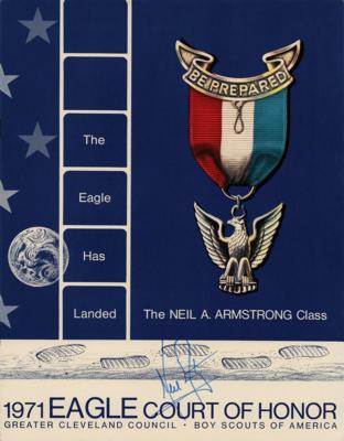 Lot #378 Neil Armstrong Signed Program - Image 1