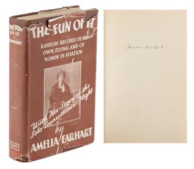Lot #359 Amelia Earhart Signed Book