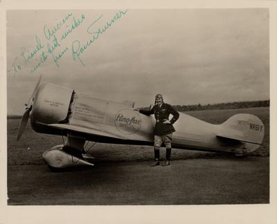 Lot #368 Roscoe Turner Signed Photograph - Image 1