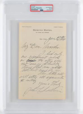 Lot #721 John L. Sullivan Autograph Letter Signed