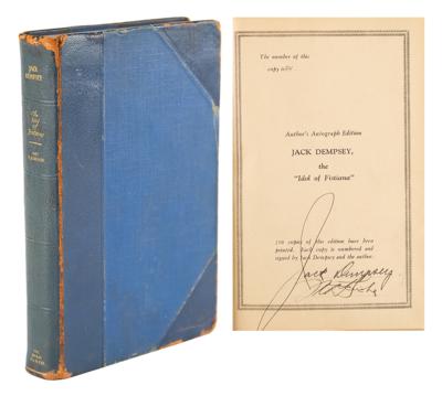Lot #729 Jack Dempsey and Nat Fleischer Signed Book - Image 1
