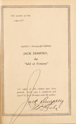 Lot #729 Jack Dempsey and Nat Fleischer Signed Book - Image 2