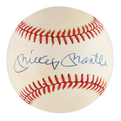 Lot #737 Mickey Mantle Signed Baseball - Image 1