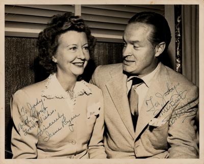 Lot #654 Bob Hope and Irene Ryan Signed Photograph - Image 1