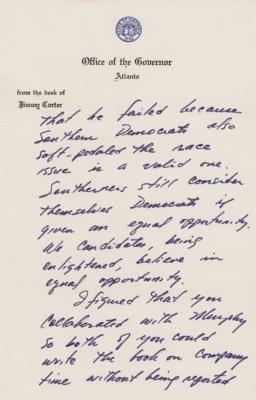 Lot #47 Jimmy Carter Autograph Letter Signed on Nixon and Politics - Image 2