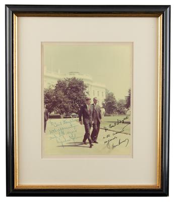 Lot #43 John F. Kennedy and Lyndon B. Johnson Signed Photograph to Cecil Stoughton - Image 2