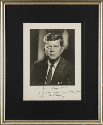 Lot #39 John F. Kennedy Signed Photograph to Gov. Orval Faubus - Image 3