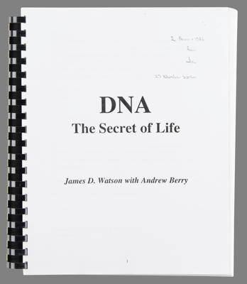 Lot #775 DNA: James D. Watson Signed Book Presented to Francis Crick (DNA: The Secret of Life) - Image 1