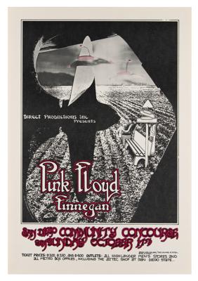 Lot #3111 Pink Floyd 1971 San Diego Concert Poster