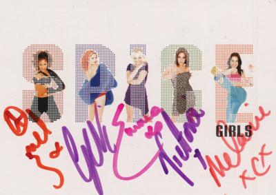 Lot #3680 Spice Girls Signed Postcard