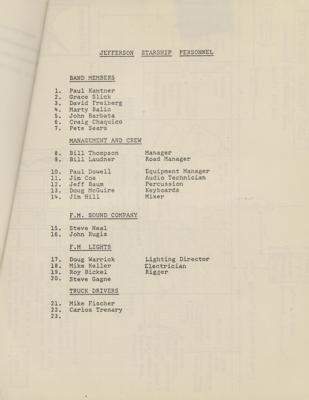 Lot #3288 Jefferson Starship: Paul Kantner Document Signed - Image 3