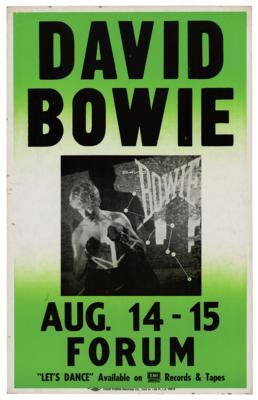 Lot #3269 David Bowie 1983 Los Angeles Forum Concert Poster - Image 1