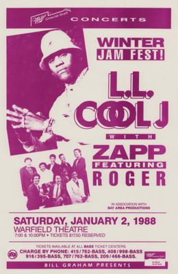 Lot #3670 Winter Jam Fest 1988 Concert Poster: LL Cool J and Zapp