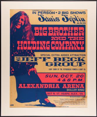 Lot #3169 Janis Joplin and Big Brother and the Holding Company with Jeff Beck Group 1968 Alexandria Concert Poster (Beeghly) - Image 2
