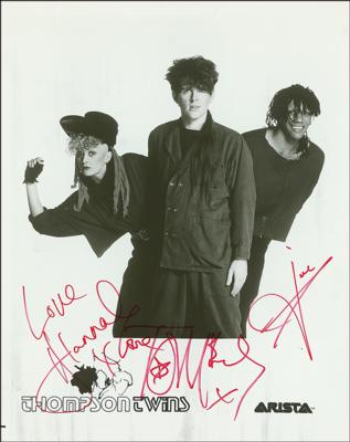 Lot #3522 Thompson Twins Signed Photograph