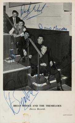 Lot #3215 Brian Poole and the Tremeloes Signed Promotional Card - Image 1