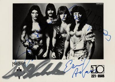 Lot #3498 Manowar Signed Photograph - Image 1