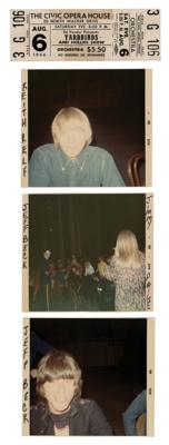 Lot #3230 The Yardbirds (4) Candid Photographs and a 1966 Civic Opera House (Chicago) Ticket - Image 2