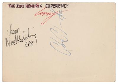 Lot #3066 Jimi Hendrix Experience: Redding, Chandler, and Stickells Signatures (1967)
