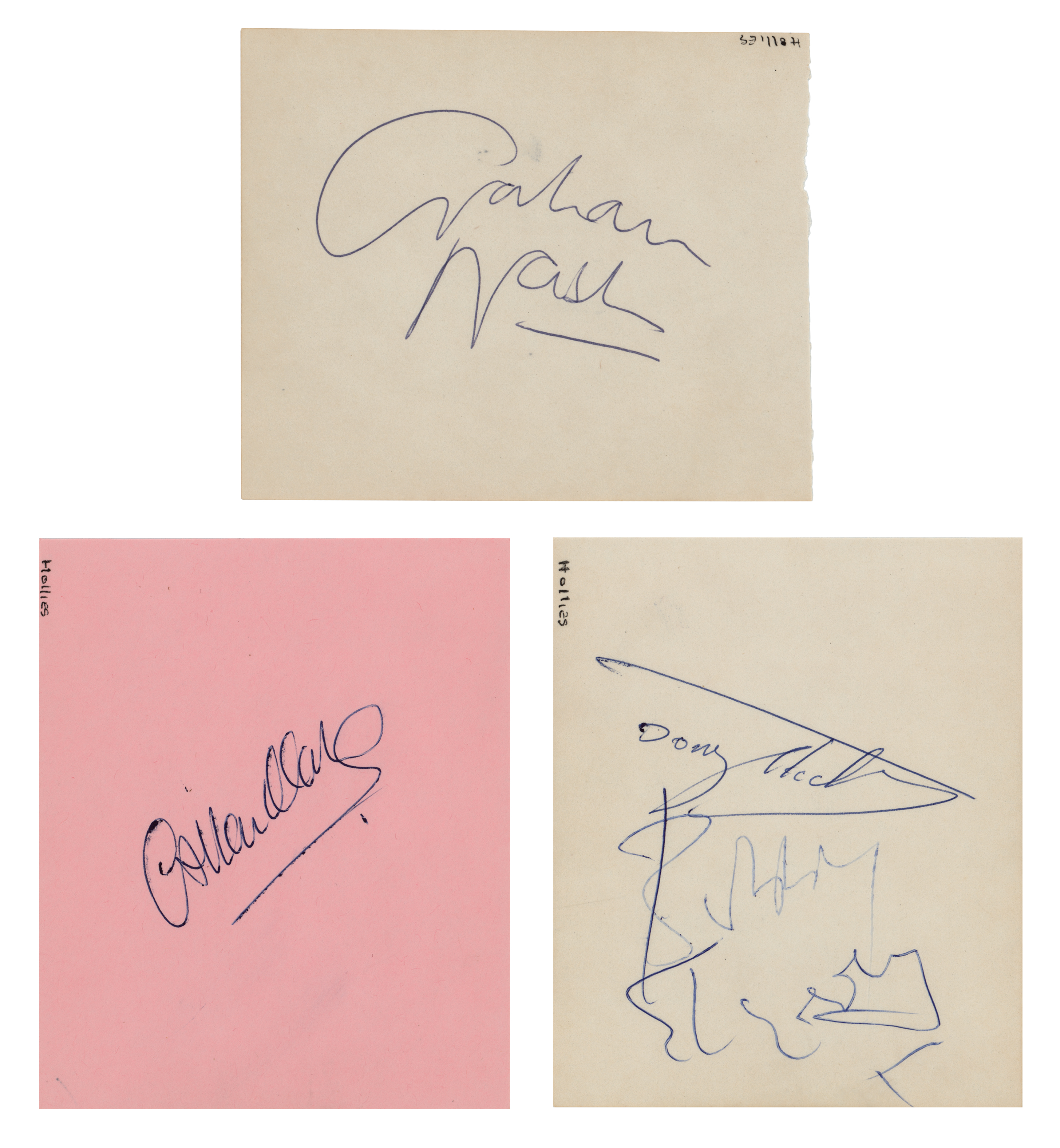 Lot #3196 The Hollies Signatures (1966) - Image 1