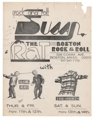 Lot #3520 Talking Heads 1976 Boston Concert Flyer