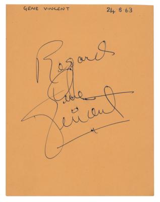 Lot #3226 Gene Vincent Signature - Image 1