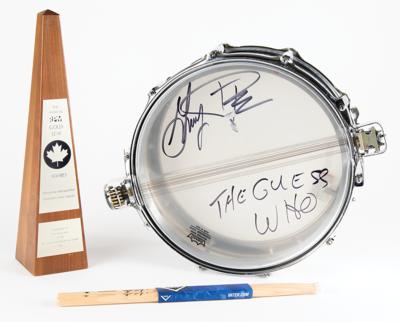 Lot #3245 The Guess Who: Garry Peterson's Stage/Studio-Used Ludwig Snare Drum and RPM Award