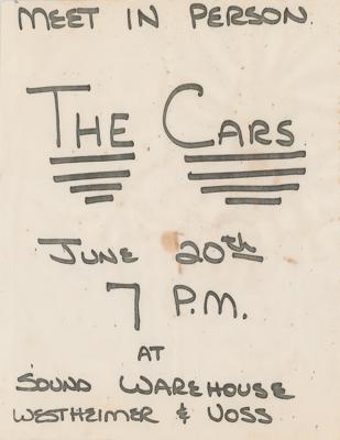 Lot #3466 The Cars Signatures (1979) - Image 2