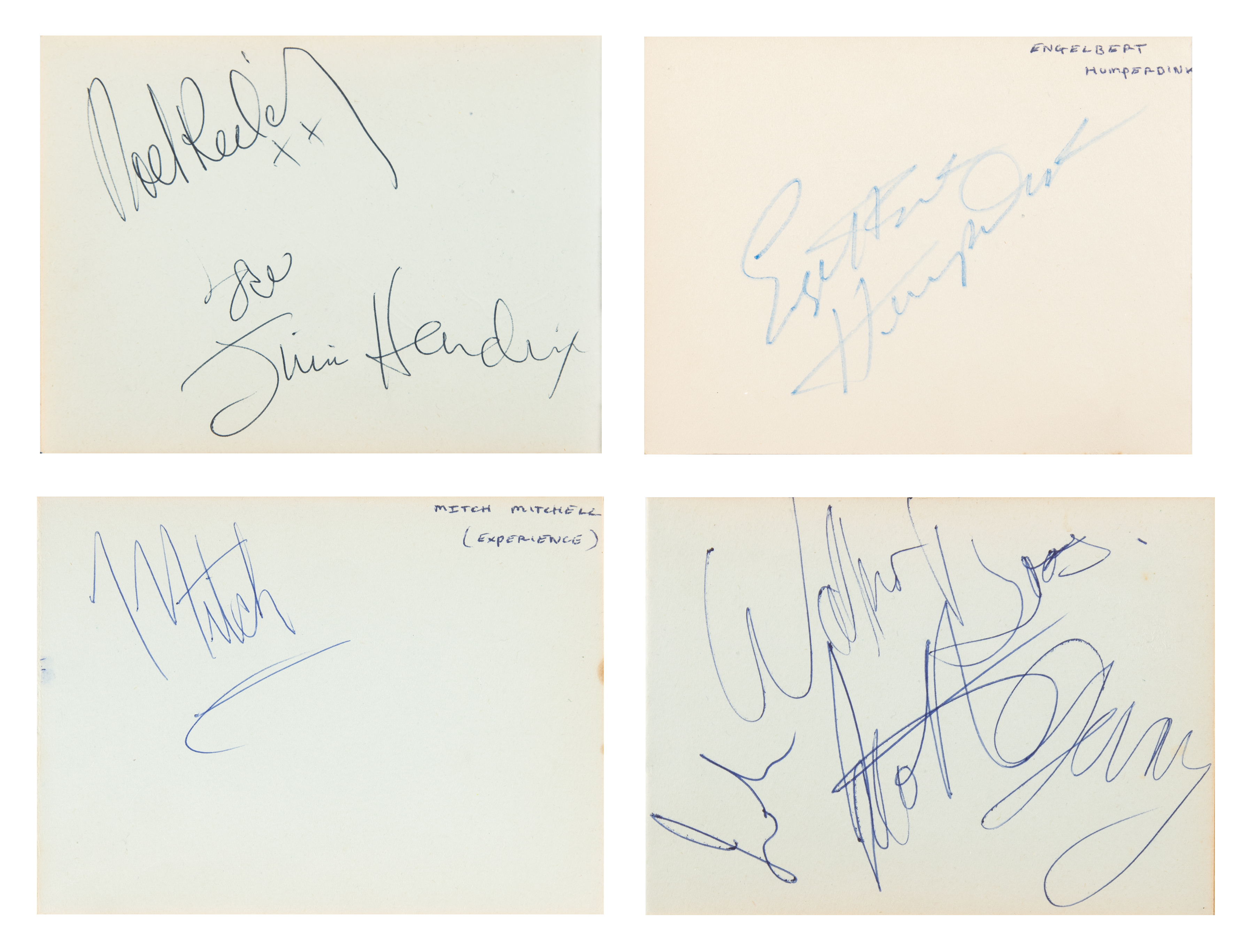 Lot #3052 Jimi Hendrix Experience Signatures