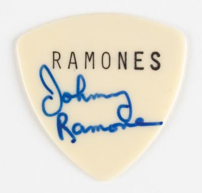 Lot #3404 Johnny Ramone Signed Guitar Pick