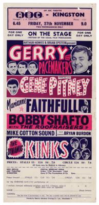 Lot #3203 The Kinks 1964 ABC Theatre (Kingston) Handbill - Image 1