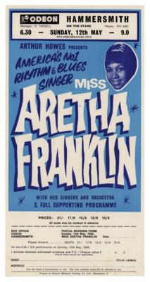 Lot #3194 Aretha Franklin 1968 Odeon Theatre (Hammersmith) Handbill - Image 1