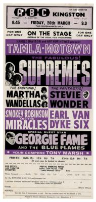 Lot #3228 Stevie Wonder and the Supremes 1965 ABC Theatre Handbill - Image 1