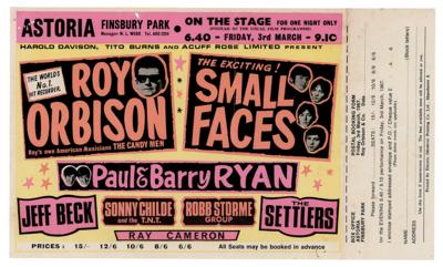 Lot #3213 Roy Orbison and Jeff Beck 1967 Astoria Theatre Handbill - Image 1