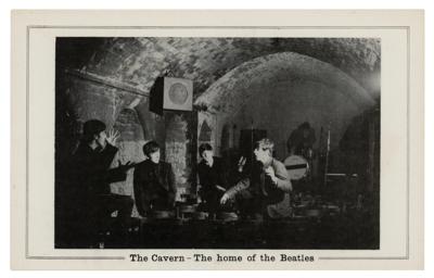 Lot #3024 Beatles 1963 Cavern Club Promotional Card