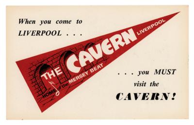 Lot #3024 Beatles 1963 Cavern Club Promotional Card - Image 2