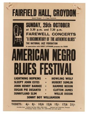 Lot #3125 American Negro Blues Festival 1965 Handbill