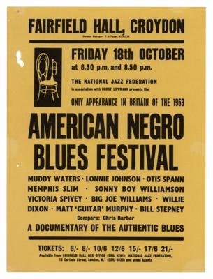Lot #3124 American Negro Blues Festival 1964 Handbill