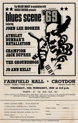 Lot #3131 John Lee Hooker 'Blues Scene ‘69' Handbill
