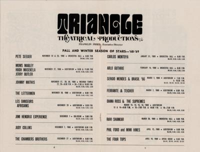 Lot #3062 Jimi Hendrix Experience 1968 Coliseum (Chicago) Ticket and Program - Image 3