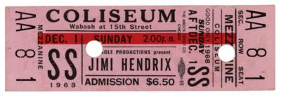 Lot #3062 Jimi Hendrix Experience 1968 Coliseum (Chicago) Ticket and Program - Image 4