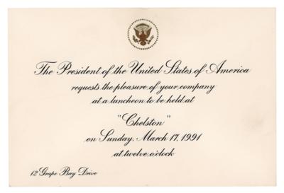 Lot #3223 Robert Stigwood Official Invitation from President George Bush (1991) - Image 1