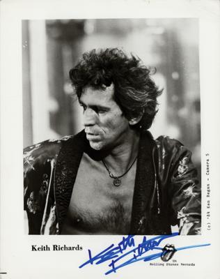 Lot #3075 Keith Richards Signed Photograph
