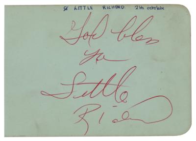 Lot #3158 Little Richard Signature (1963)
