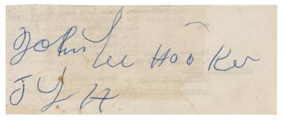 Lot #3132 John Lee Hooker Signature (1964)