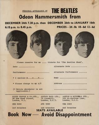 Lot #3007 Beatles Another Beatles Christmas Show Handbill - Very Rare