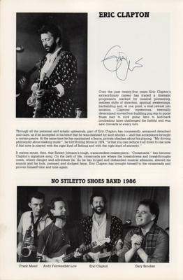 Lot #3273 Eric Clapton and Phil Collins Multi-Signed 1988 'Concert by the Lake' Program - Image 1